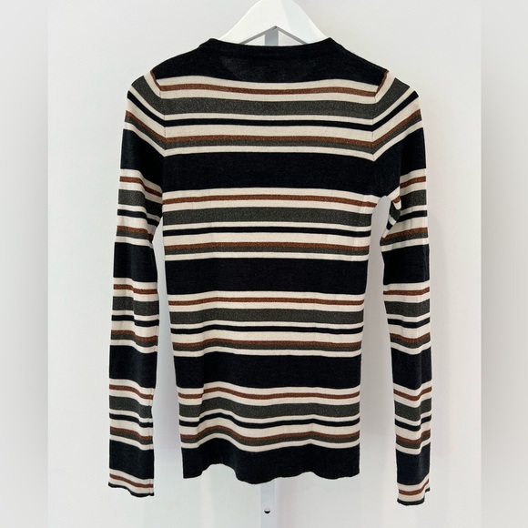 BRUNELLO CUCINELLI MULTI WOOL CASHMERE STRIPE KNIT SIZE XS NWOTS! - Picture 7 of 17